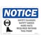 Signmission OSHA Sign, Safety Glasses Safety Shoes Hard Hats, 7in X 5in Decal, 7" W, 5" H, Landscape OS-NS-D-57-L-16527 - alternate 1